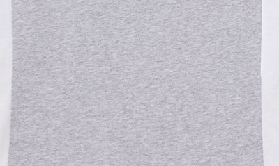 Shop Lacoste Colorblock Cotton Crewneck T-shirt In Sj1 Silver Chine/ Black-white
