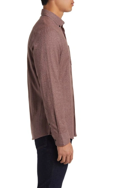 Nordstrom Tech-smart Trim Fit Check Stretch Button-down Shirt In Brown Nutmeg Ts Grindle