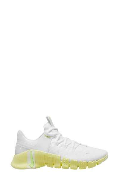 Shop Nike Free Metcon 5 Training Shoe In White/ Lime/ Green
