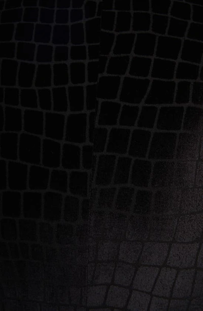 Shop Versace Croc Devoré Silk Blend Velvet Evening Jacket In Black