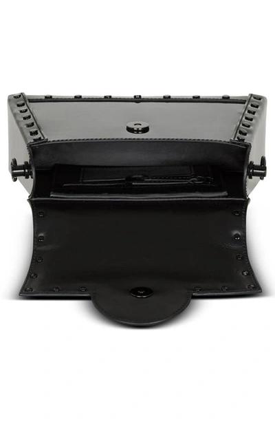Shop Balmain B-buzz Dynasty Patent Leather Top Handle Bag In 0pa Black