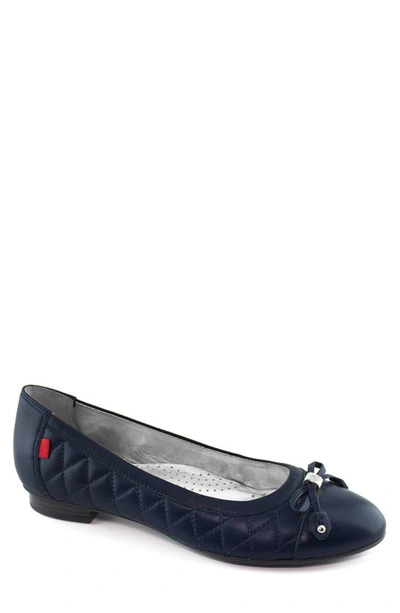 Shop Marc Joseph New York Pearl Street Flat In Navy Quilted Napa
