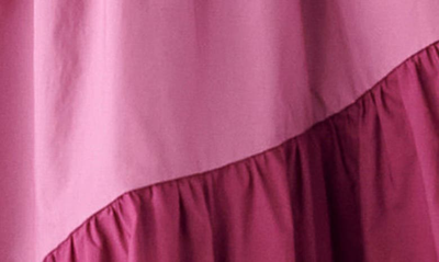 English Factory Colorblock Puff Sleeve Shift Dress In Orchid Multi