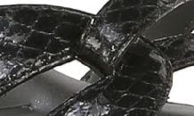 Shop Franco Sarto Rika Croc Embossed Sandal In Black