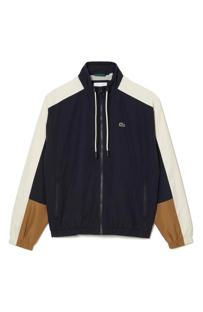 Shop Lacoste Colorblock Zip Jacket In Rhi Abimes/ Cookie-laponie