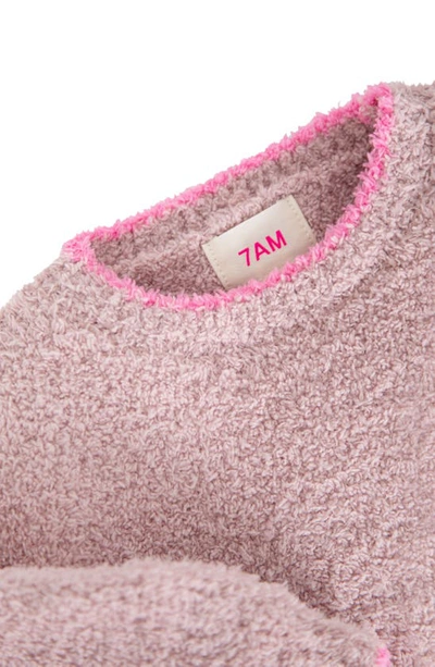 Shop 7 A.m. Enfant High Pile Fleece Recycled Polyester Sweater In Ash Rose
