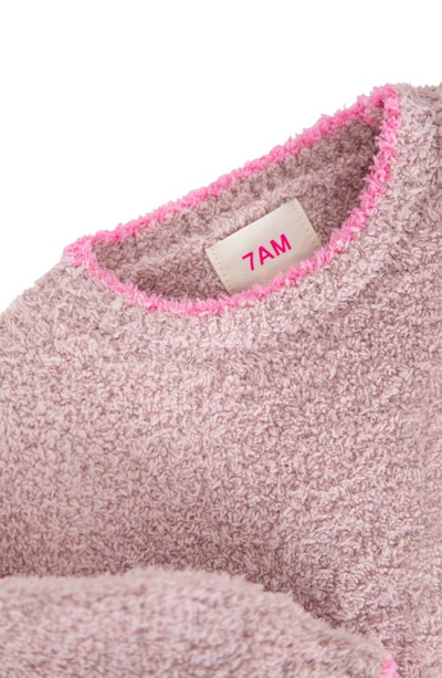 7 A.m. Enfant High Pile Fleece Recycled Polyester Sweater In Ash Rose