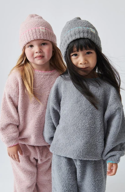 Shop 7 A.m. Enfant High Pile Fleece Recycled Polyester Sweater In Ash Rose