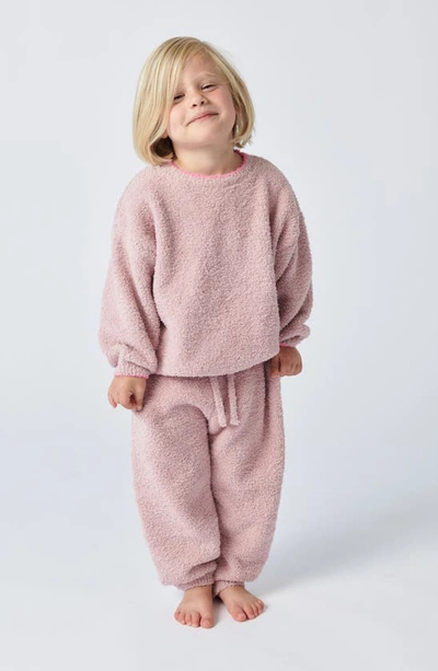 7 A.m. Enfant High Pile Fleece Recycled Polyester Sweater In Ash Rose