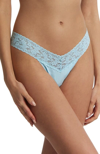 Shop Hanky Panky Low Rise Thong In Butterfly Blue