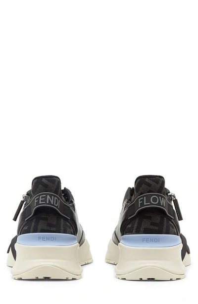 Shop Fendi Flow Low Top Sneaker In F0c8l-avio Nero