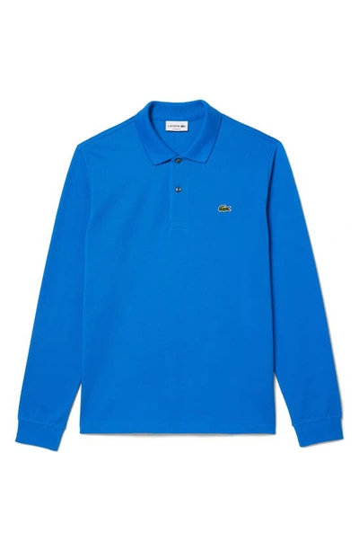 Shop Lacoste Regular Fit Long Sleeve Piqué Polo In Siy Hilo