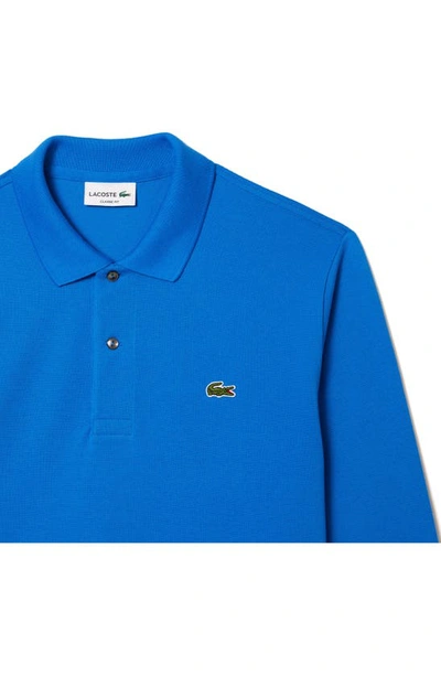 Shop Lacoste Regular Fit Long Sleeve Piqué Polo In Siy Hilo
