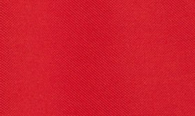 Lacoste Timeless Red Polo With Ribbed Details In Red