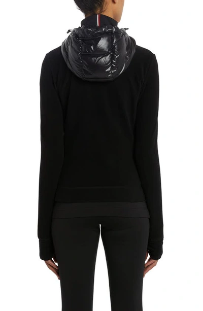 Moncler Padded Fleece Jacket In Black