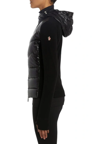 Moncler Padded Fleece Jacket In Black