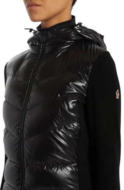 Moncler Padded Fleece Jacket In Black