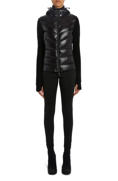 Moncler Padded Fleece Jacket In Black