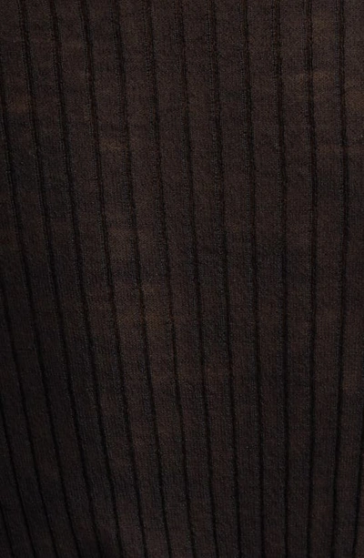 Shop Sportmax Canoa Belted Wool Blend Rib Cardigan In Black