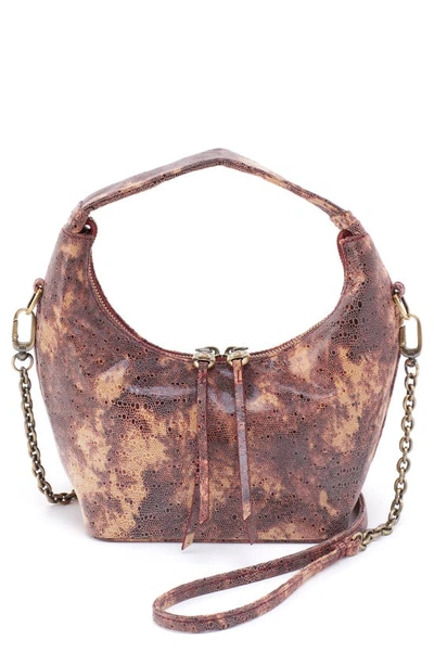 Shop Hobo Small Astrid Embossed Leather Crossbody Bag In Autumn Sky