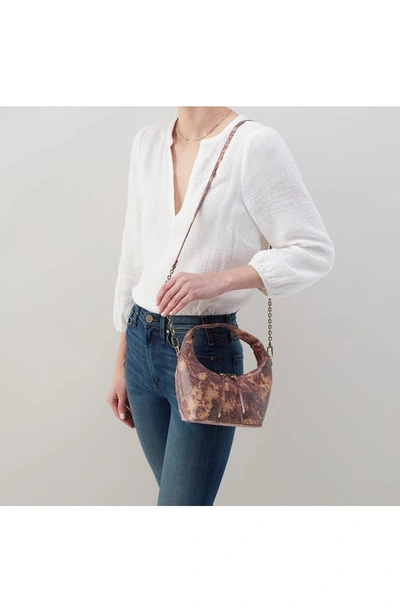 Shop Hobo Small Astrid Embossed Leather Crossbody Bag In Autumn Sky