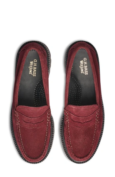 Shop G.h.bass Whitney Super Lug Sole Penny Loafer In Wine
