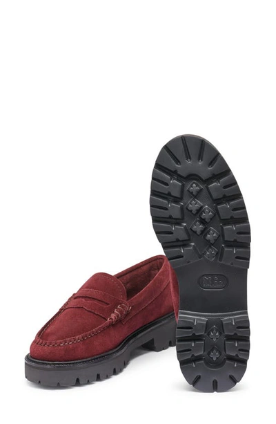 Shop G.h.bass Whitney Super Lug Sole Penny Loafer In Wine