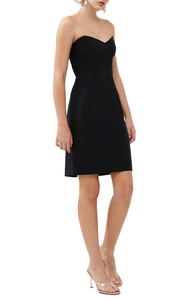 Shop French Connection Echo Strapless Crepe Cocktail Dress In Blackout