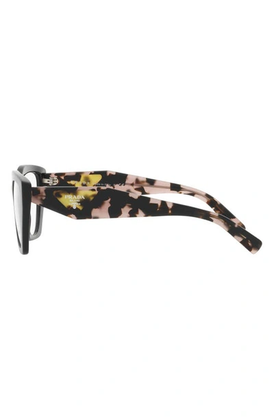 Prada 54mm Cat Eye Optical Glasses In Black