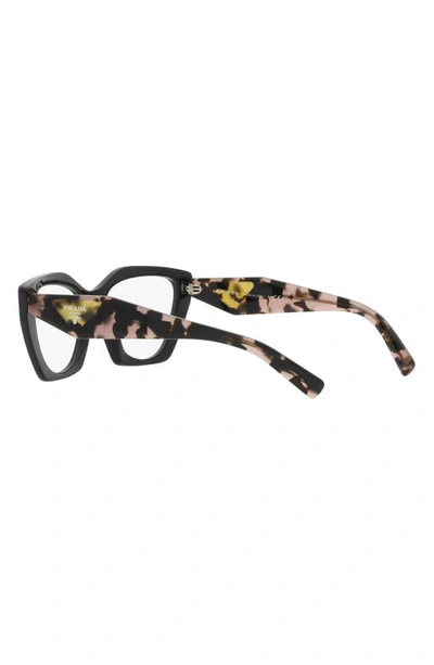 Prada 54mm Cat Eye Optical Glasses In Black