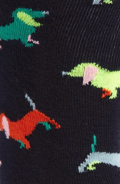 Happy Socks Puppy Love Crew Socks In Navy