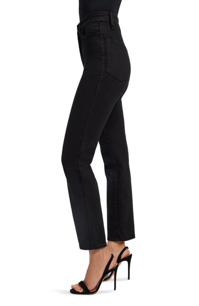 Shop Good American Good Curve High Waist Straight Leg Jeans In Black 001