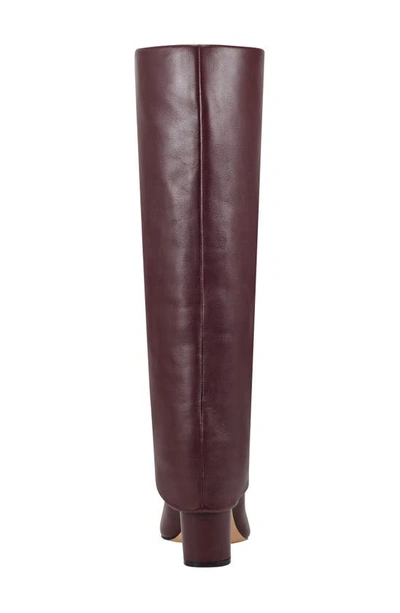 Shop Marc Fisher Ltd Leina Foldover Shaft Pointed Toe Knee High Boot In Dark Red 600