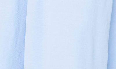 Shop Gibsonlook Sienna Split Neck Tie Waist Ruffle Hem High-low Dress In Sky Blue
