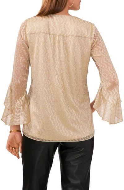 Shop Vince Camuto Layered Hem Blouse In Gold
