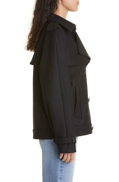 Shop Nili Lotan Amaury Virgin Wool Blend Coat In Black