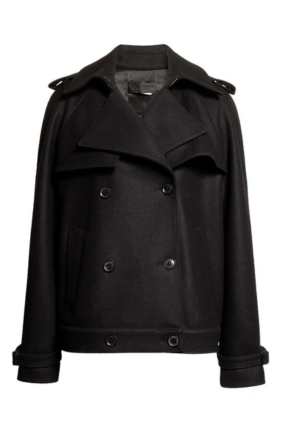 Shop Nili Lotan Amaury Virgin Wool Blend Coat In Black