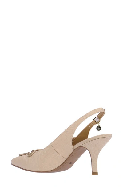 J. Reneé Fedosia Slingback Pointed Toe Pump In Beige