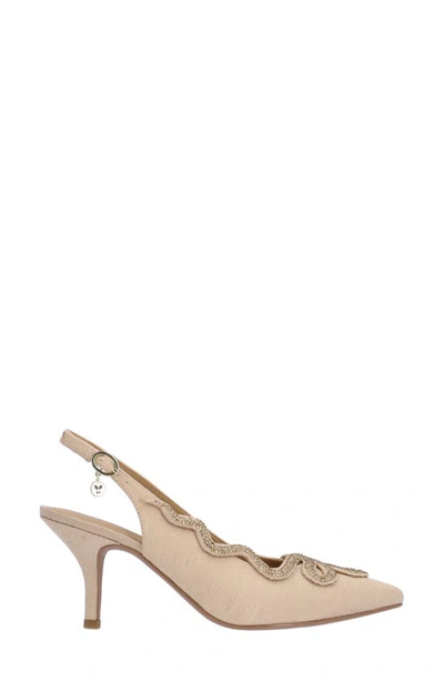 J. Reneé Fedosia Slingback Pointed Toe Pump In Beige