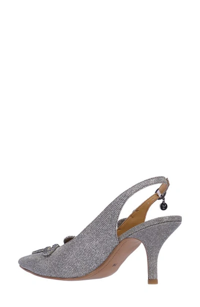 J. Reneé Fedosia Slingback Pointed Toe Pump In Pewter