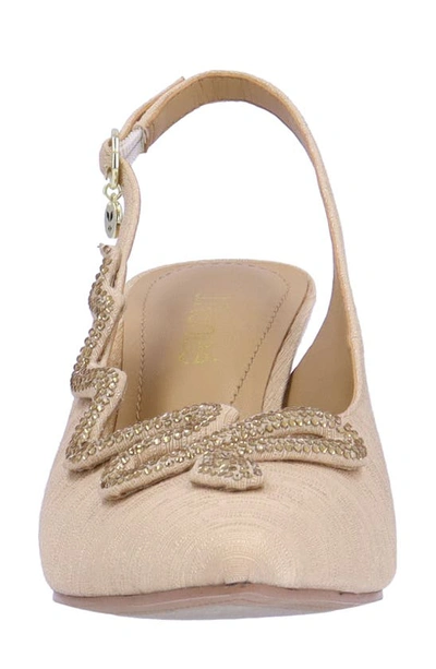 J. Reneé Fedosia Slingback Pointed Toe Pump In Beige