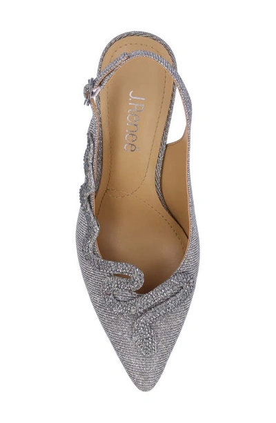 J. Reneé Fedosia Slingback Pointed Toe Pump In Pewter