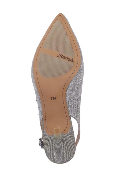 Shop J. Reneé Fedosia Slingback Pointed Toe Pump In Pewter