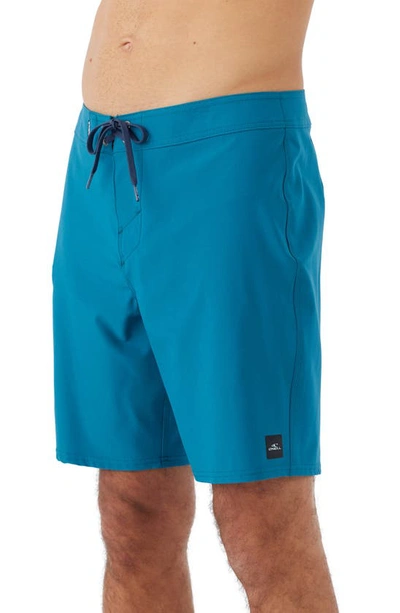 Shop O'neill Hyperfreak Heat Solid Board Shorts In Bay Blue
