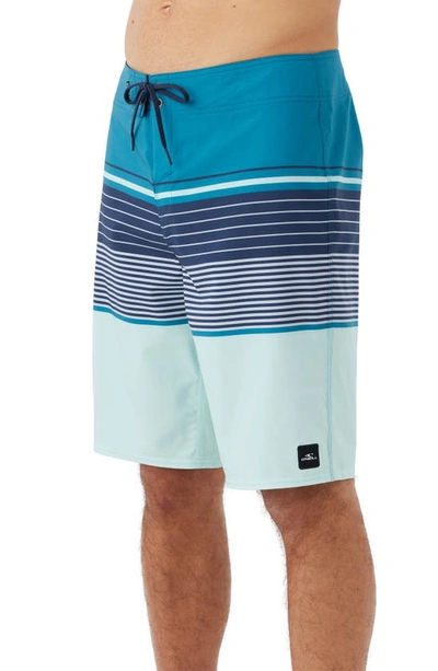 Shop O'neill Lennox Stripe Board Shorts In Light Jade