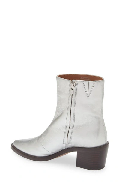 Shop Madewell The Darcy Ankle Boot In Silver