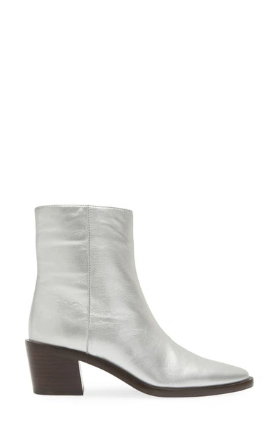 Shop Madewell The Darcy Ankle Boot In Silver