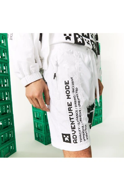 Shop Lacoste Minecraft Shorts In White