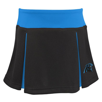 Shop Outerstuff Girls Toddler Black Carolina Panthers Spirit Cheer Two-piece Cheerleader Set With Bloomers