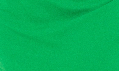 Shop Buxom Couture Puff Shoulder Long Sleeve Asymmetric Midi Sheath Dress In Green